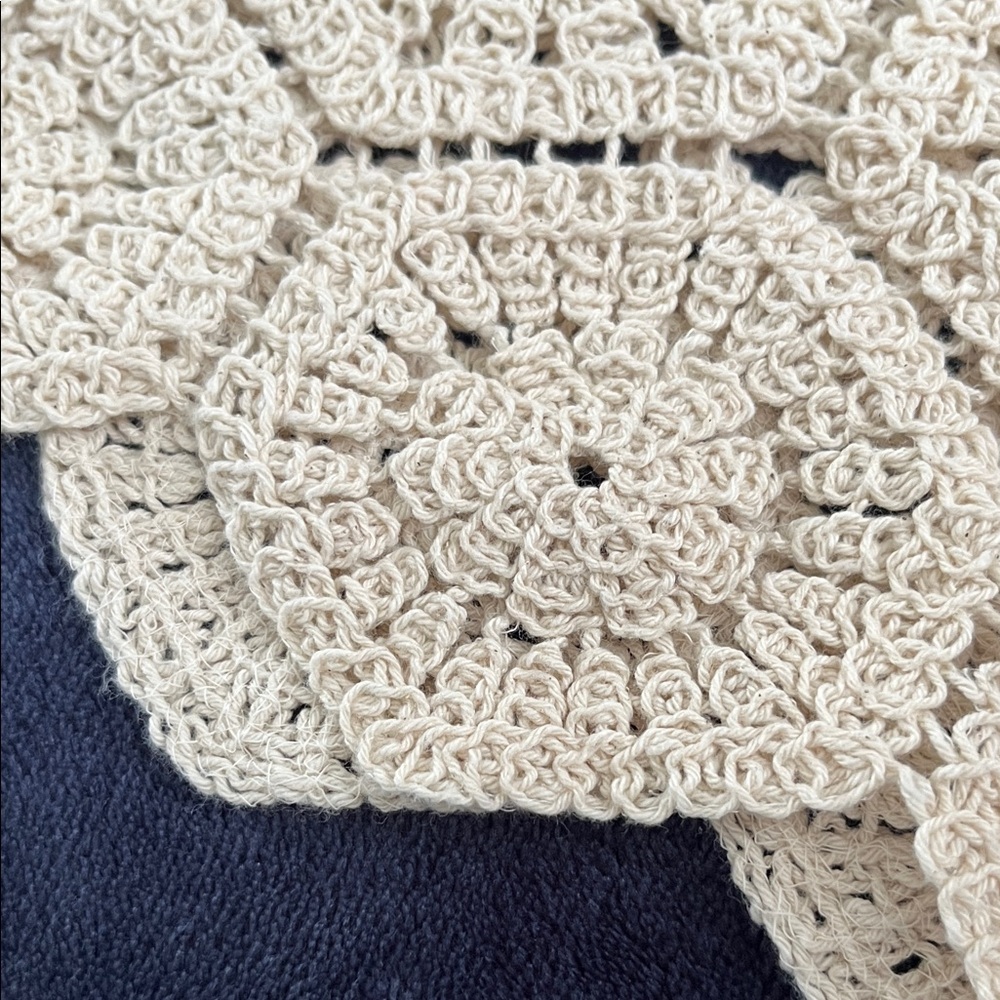 48# Boho NWOT Cream Crochet Sweater - Picture 5 of 11